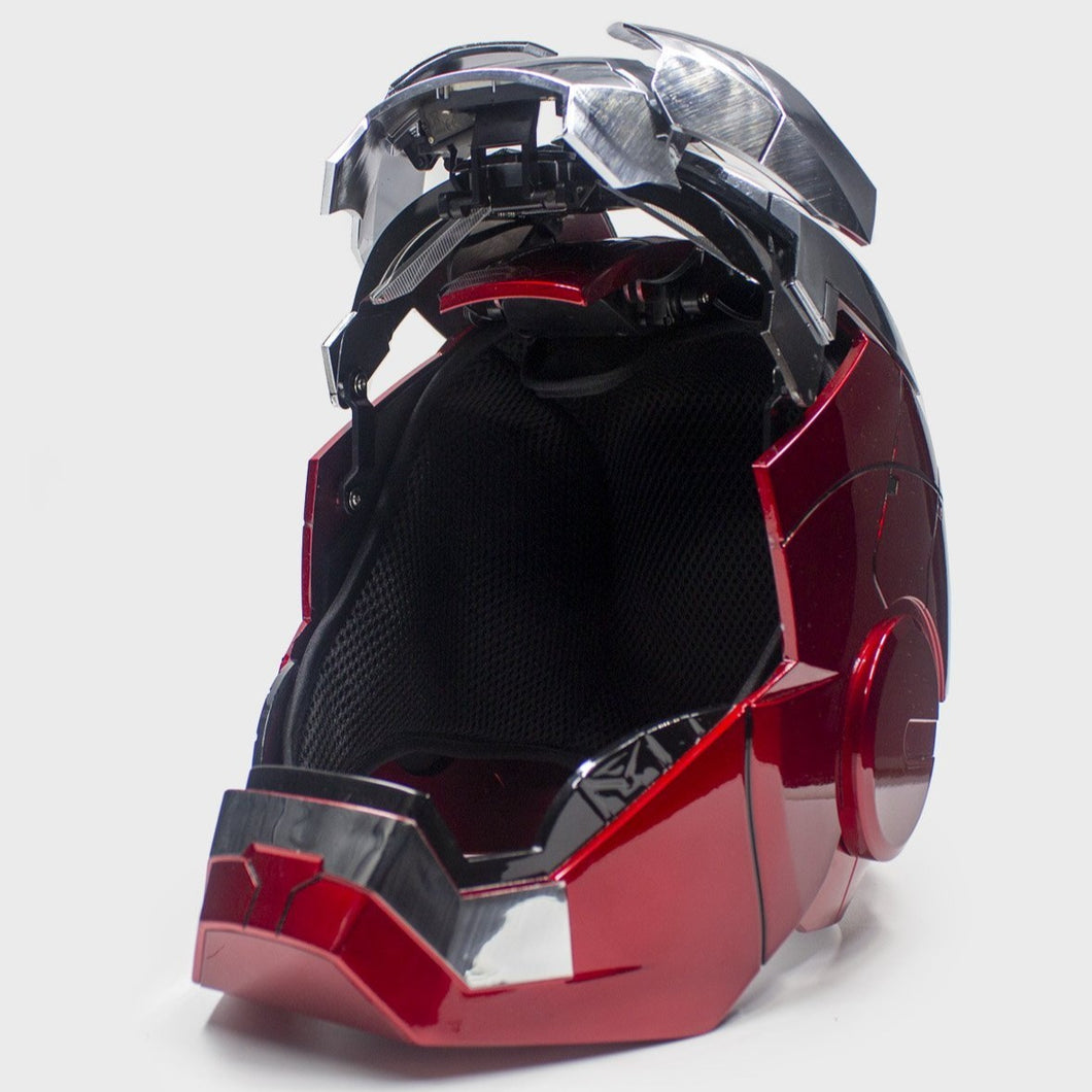 Iron Man électronique Casque Masque Lumineux 1: 1 MK5 Wearable Électrique  Ouverture et Fermeture Masques Facial Total, pour Halloween Cadeau