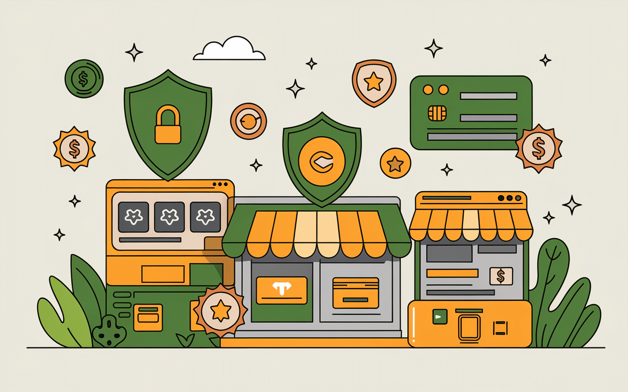 Illustration de boutiques en ligne sécurisées pour Pokémon