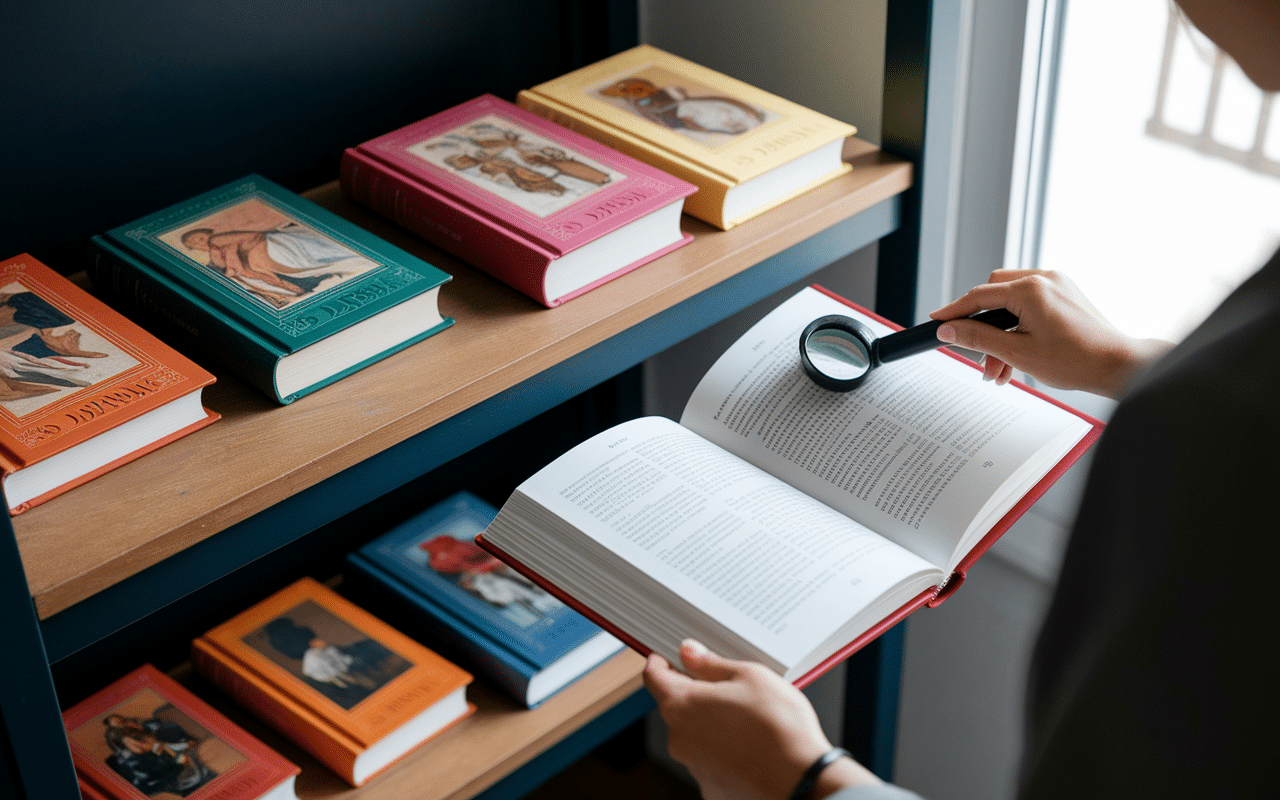 Personne choisissant un artworks book en librairie