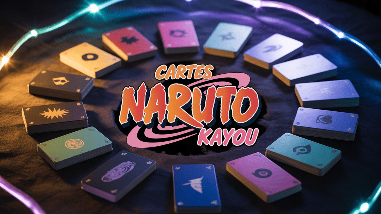 Collection de cartes Naruto Kayou avec effets holographiques