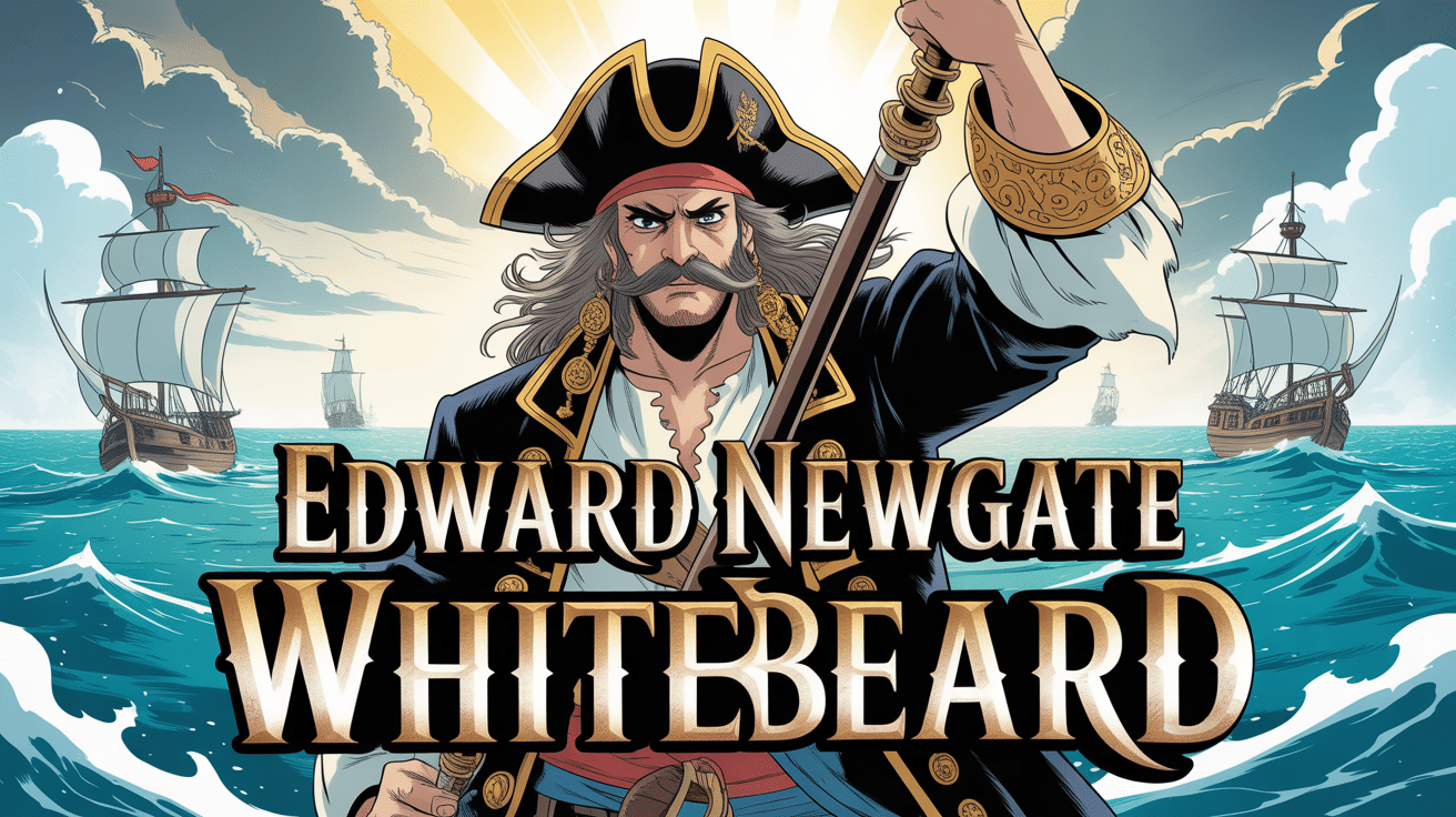 Illustration épique de Whitebeard sur l'océan