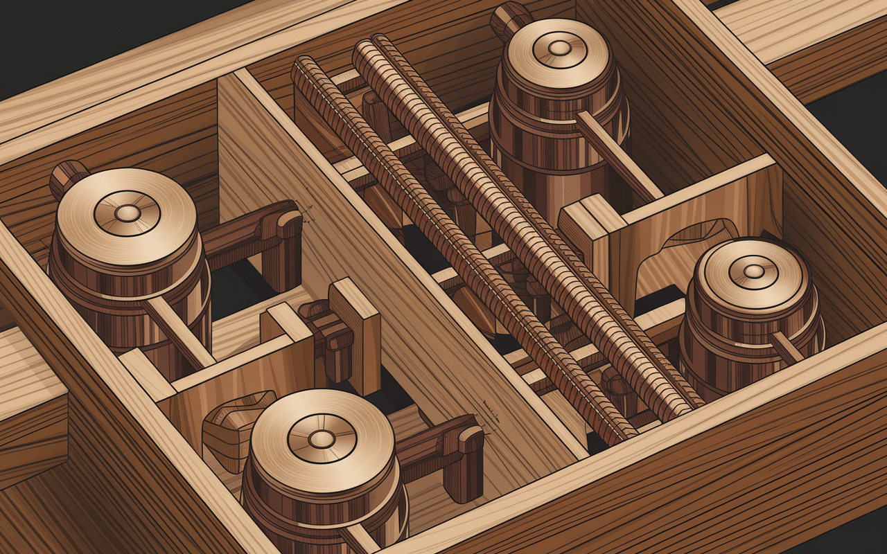 Détails mécanisme kara kuri traditionnel