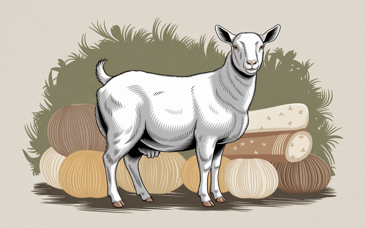 Chèvre duveteuse et laine douce kashmire