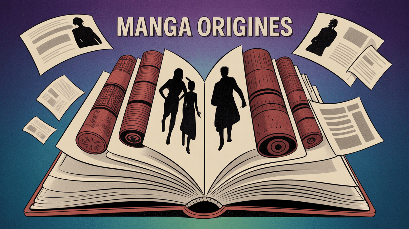 illustration manga origines livre et technologie