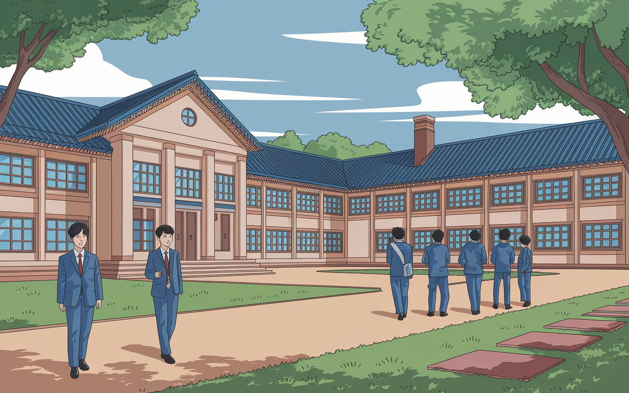 Illustration lycée coréen Boss in School