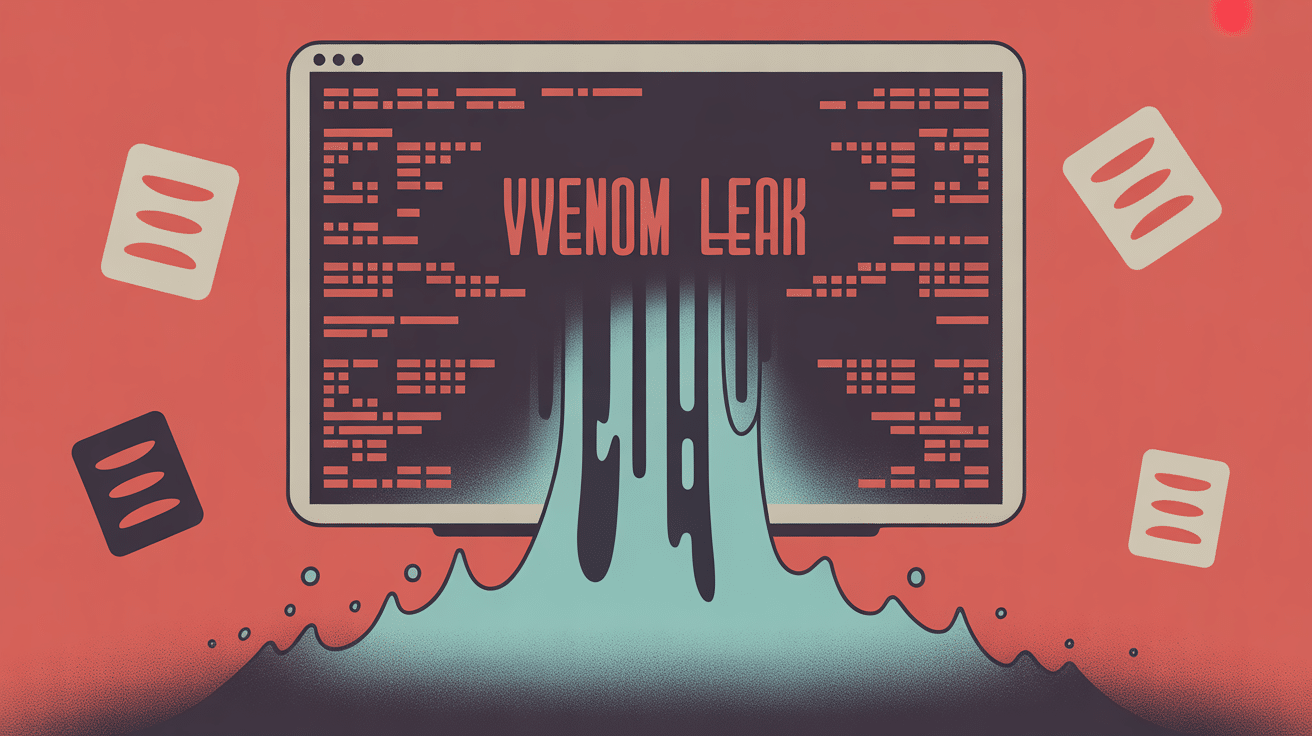 Ana Venom Leak ecran ordinateur fissure donnees numeriques