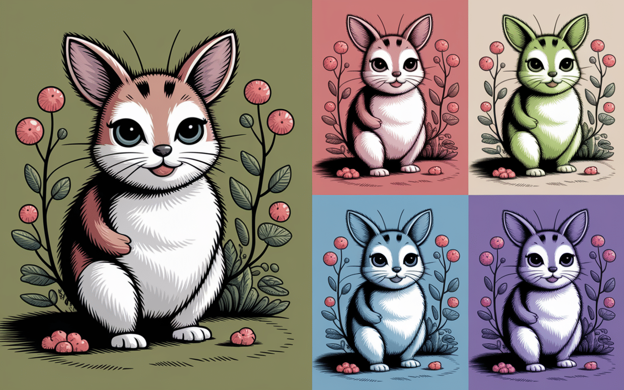 Comparaison doodle nain de jardin traditionnel et stylisé