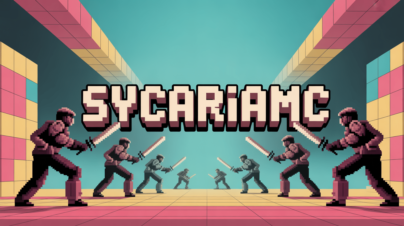 sycariamc arene pvp joueurs en armure combat