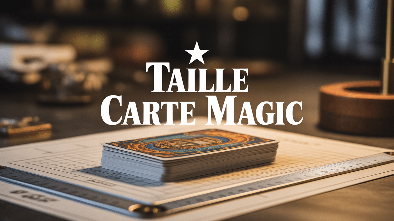 Vue taille carte Magic avec règle