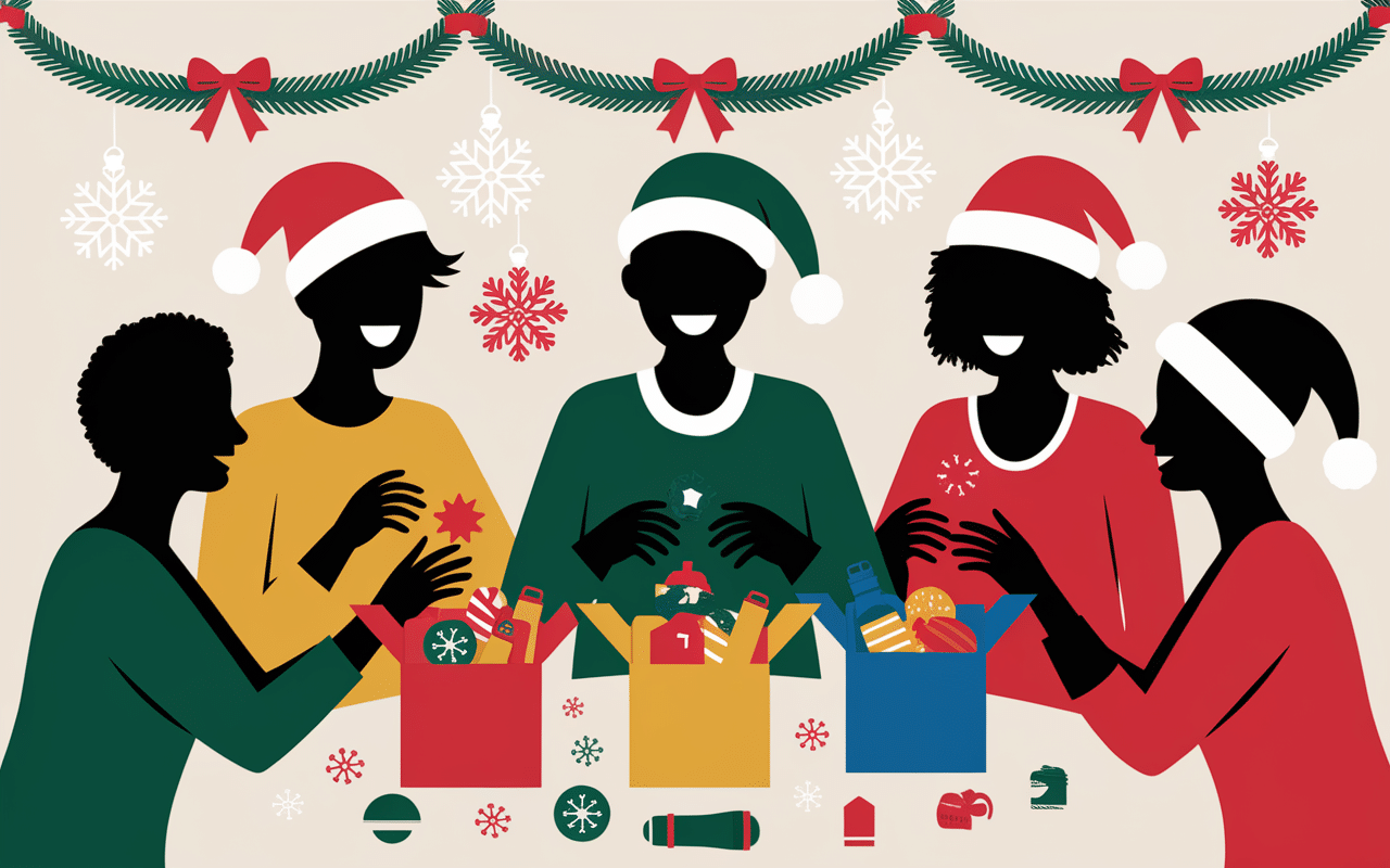 Groupe ouvrant cases calendrier de l'avent jeux vidéo