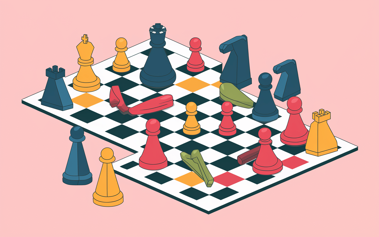 deckbuilding echiquier strategie cartes fleches