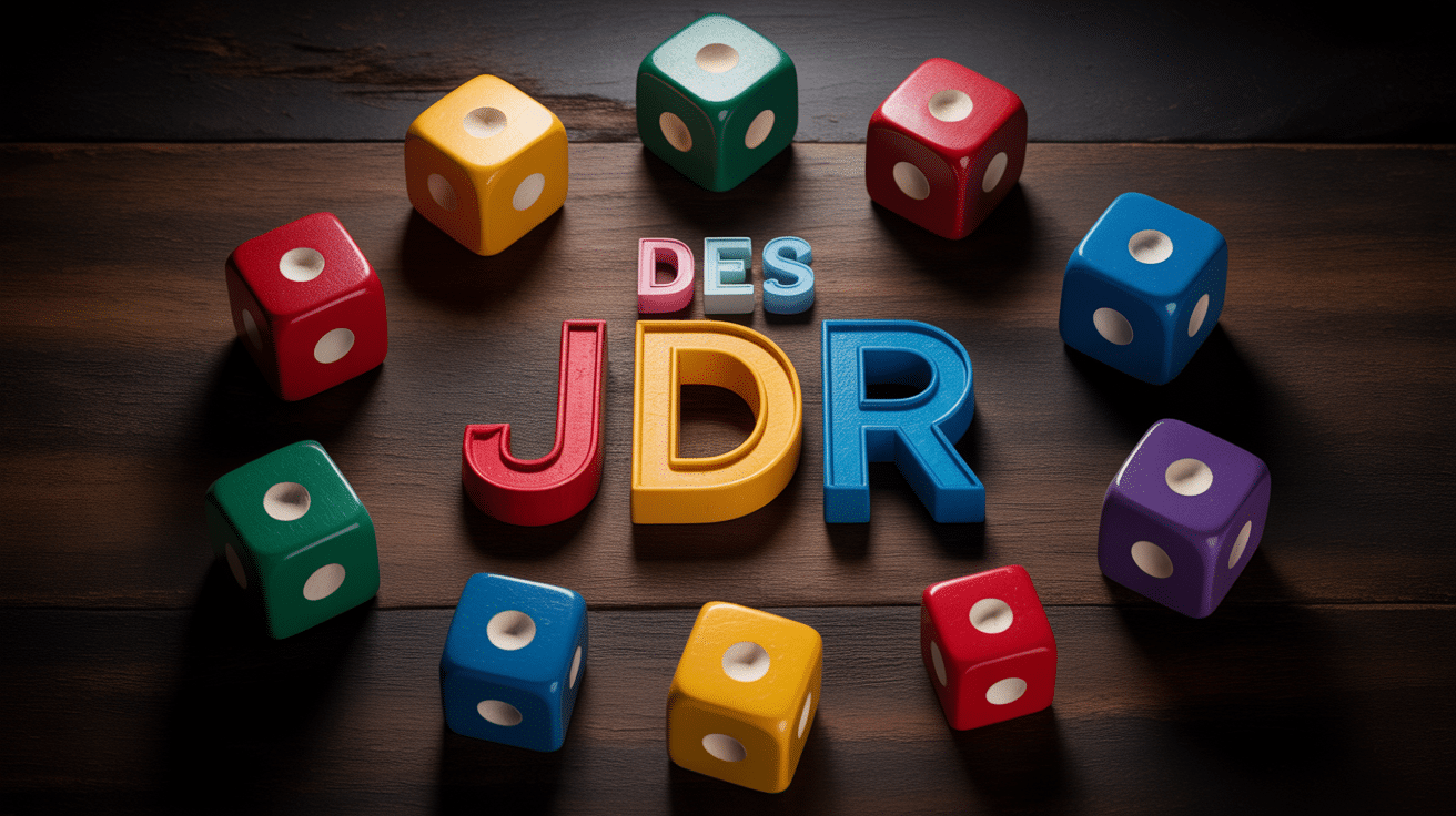 dés jdr polyédriques variés sur table sombre