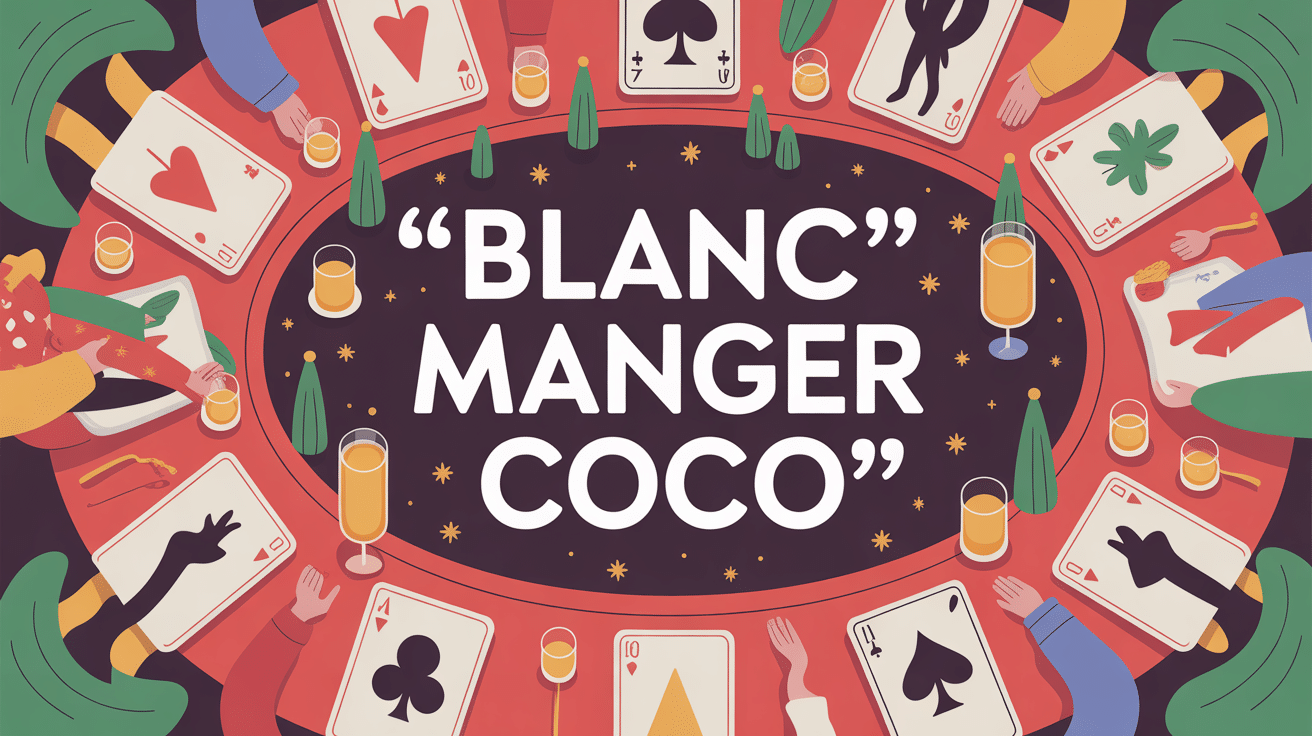 ambiance festive adultes jeu blanc manger coco