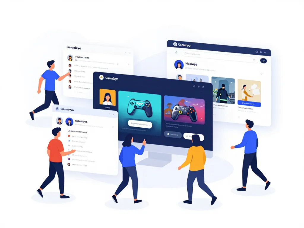 utilisateurs explorant les fonctionnalités gamekyo