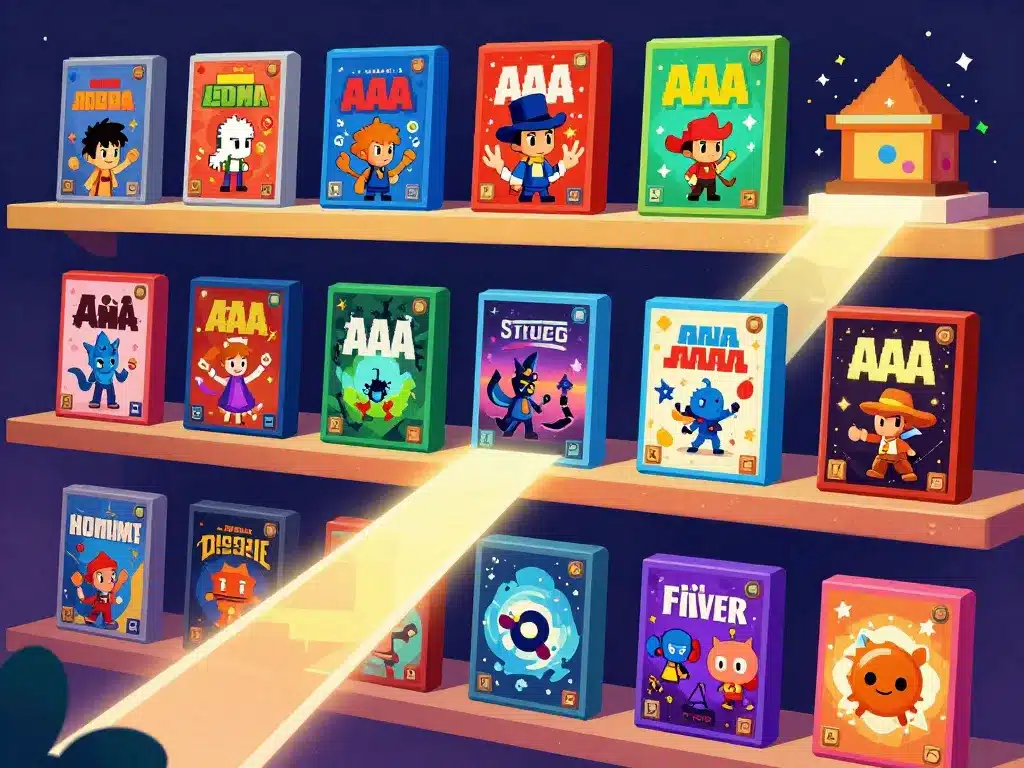 illustration catalogue jeux gog rétro et modernes