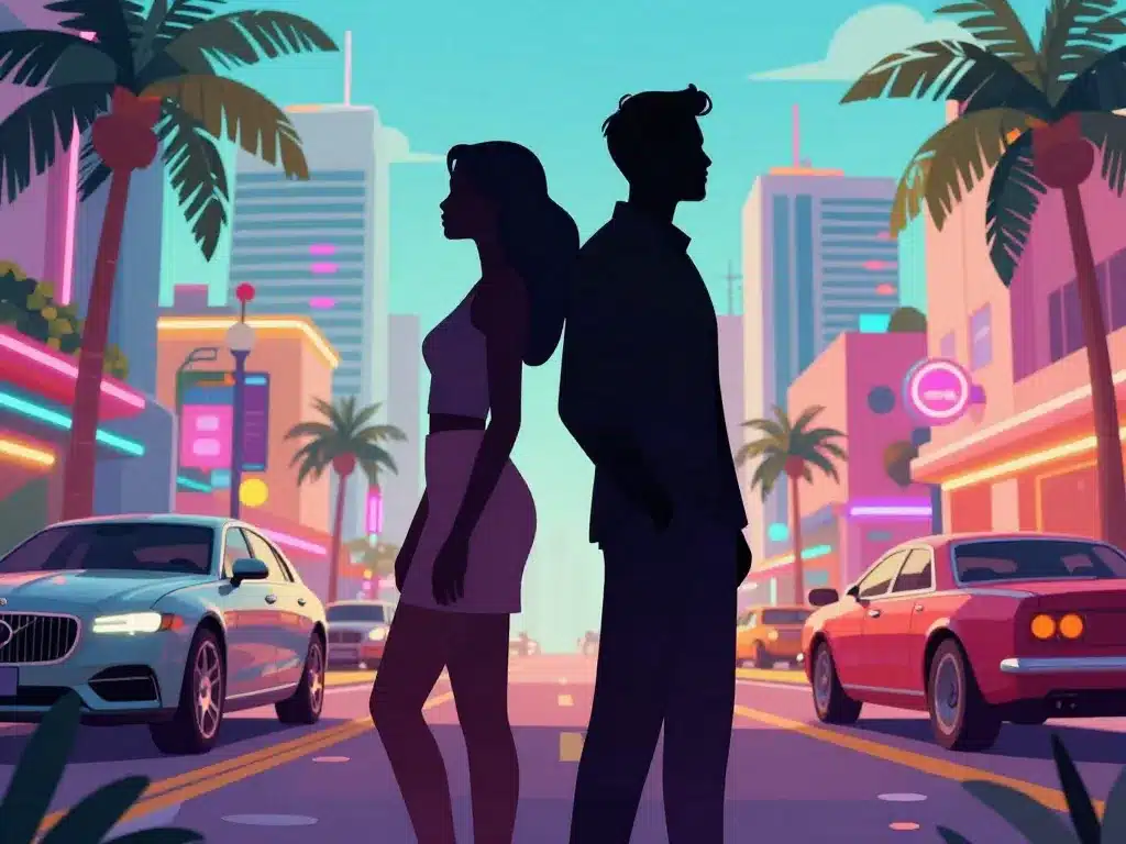 gta 6 scène duo personnages et ville