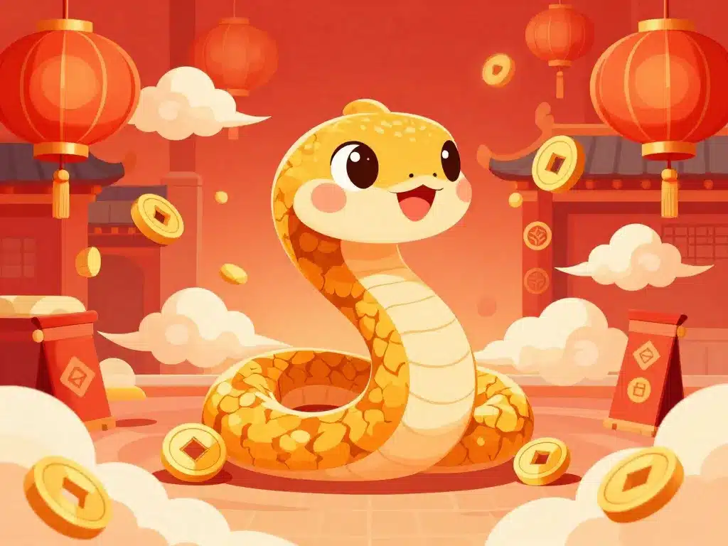 jeu google sur l'année du serpent serpent animé lanternes