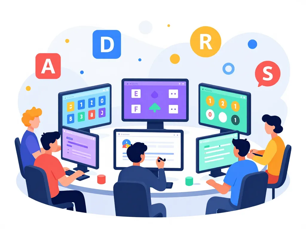 Illustration jeux multijoueurs jklm