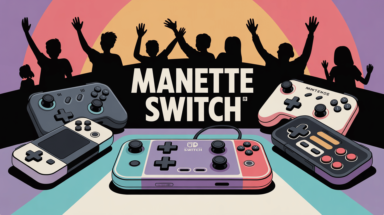 illustration choix manette switch style joueur