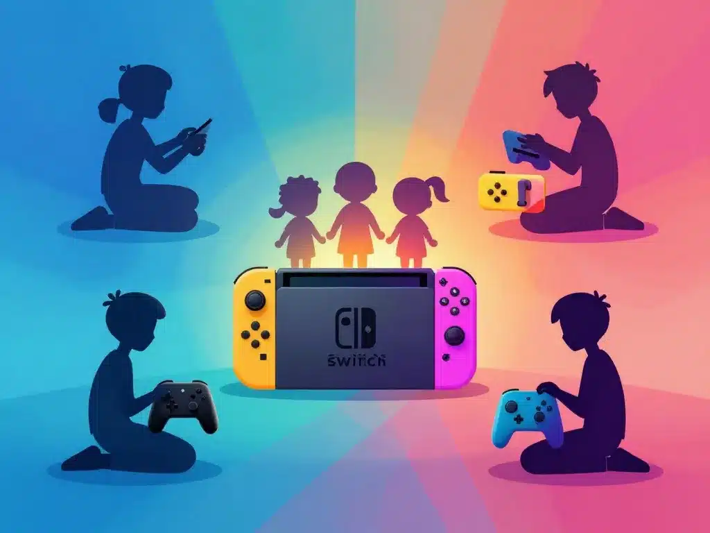 scène profils joueurs manette switch