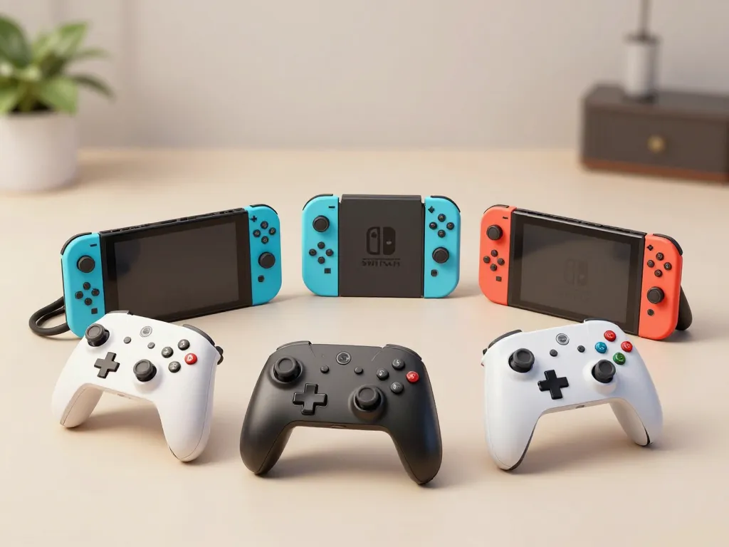différents modèles manette switch disposés