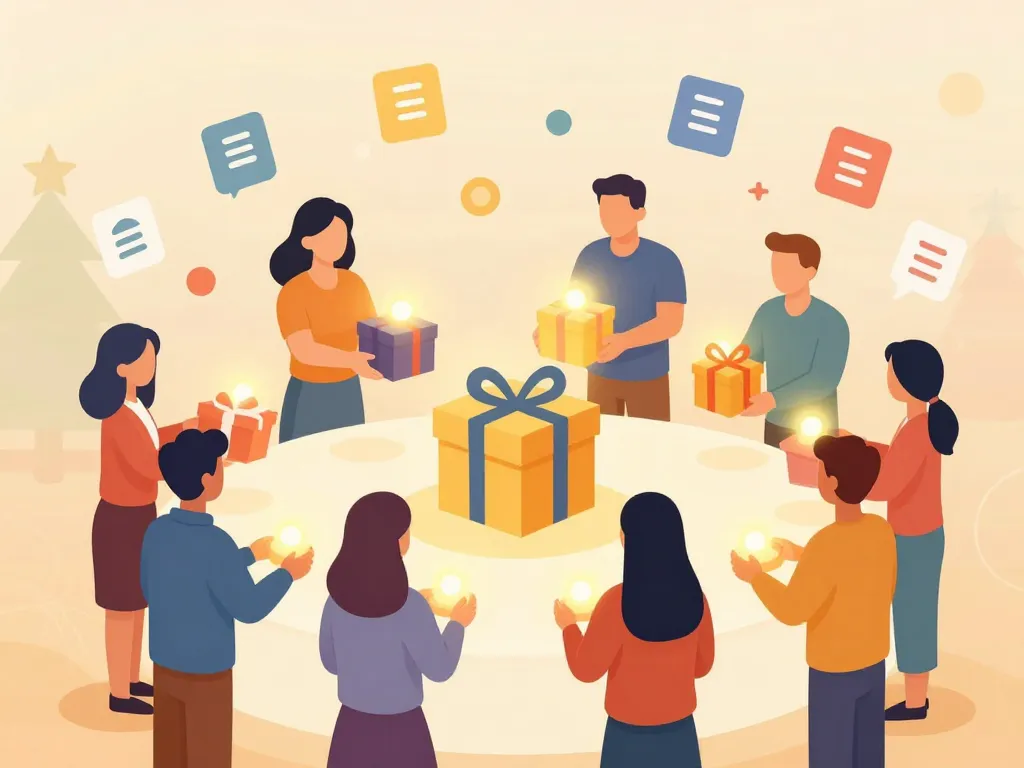 image secret santa règles anonymat cercle festif