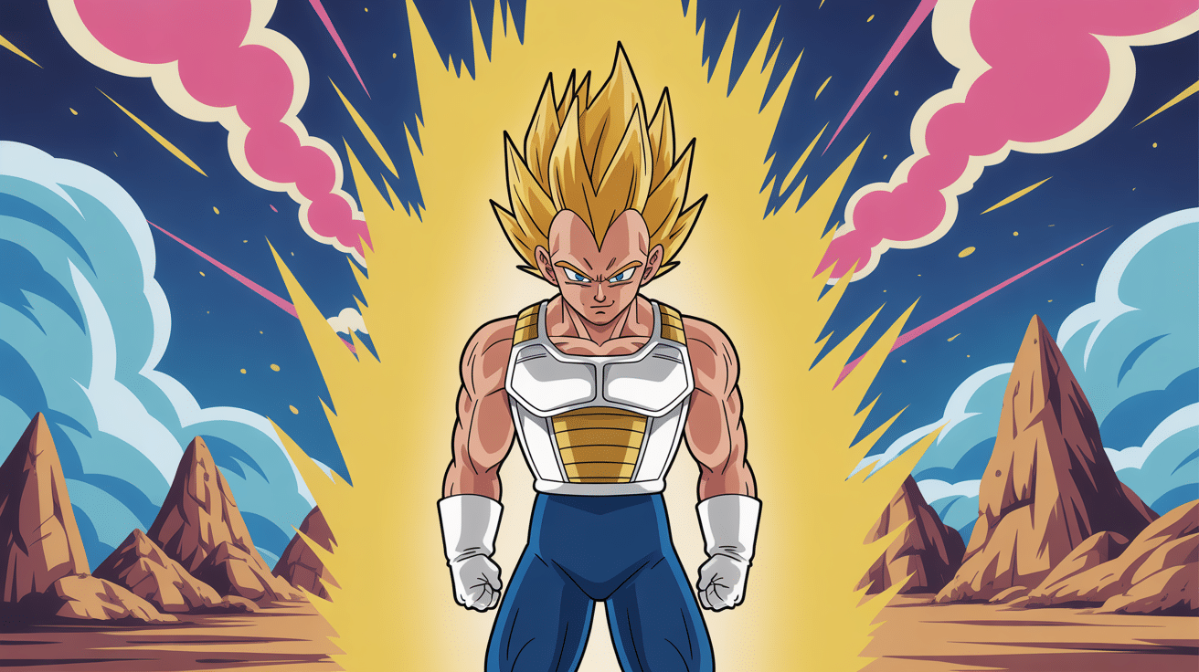 vegetaprincesaiyan illustration héros dragon ball