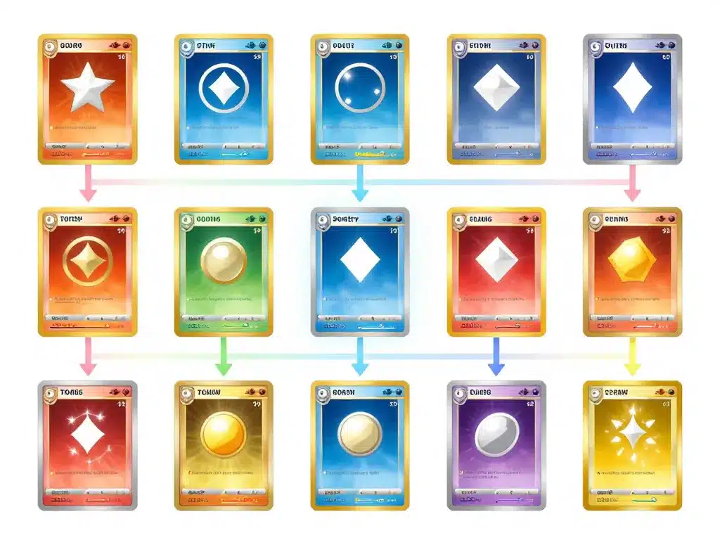 diagramme des critères rareté carte pokémon rare