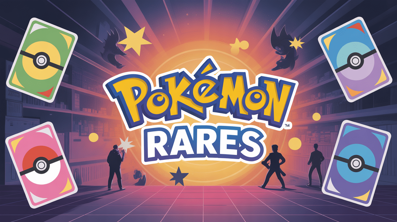 cartes pokémon rares en éventail, symboles de rareté
