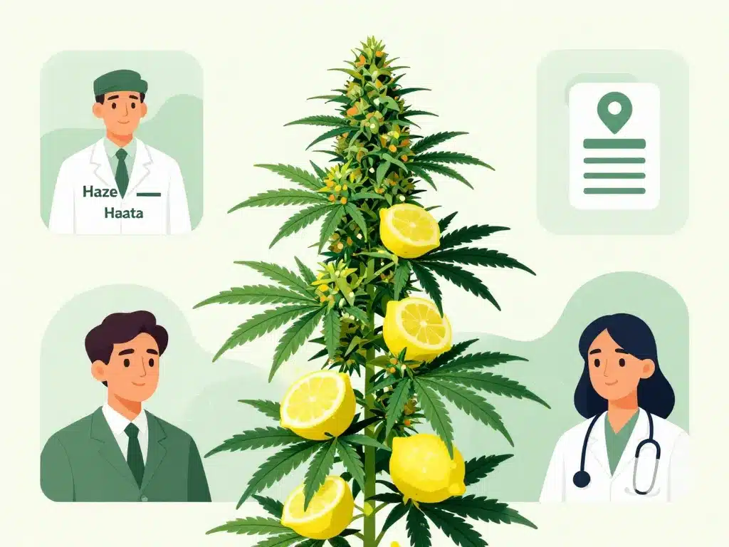 Illustration Haze L plant cannabis lemon CBD origine