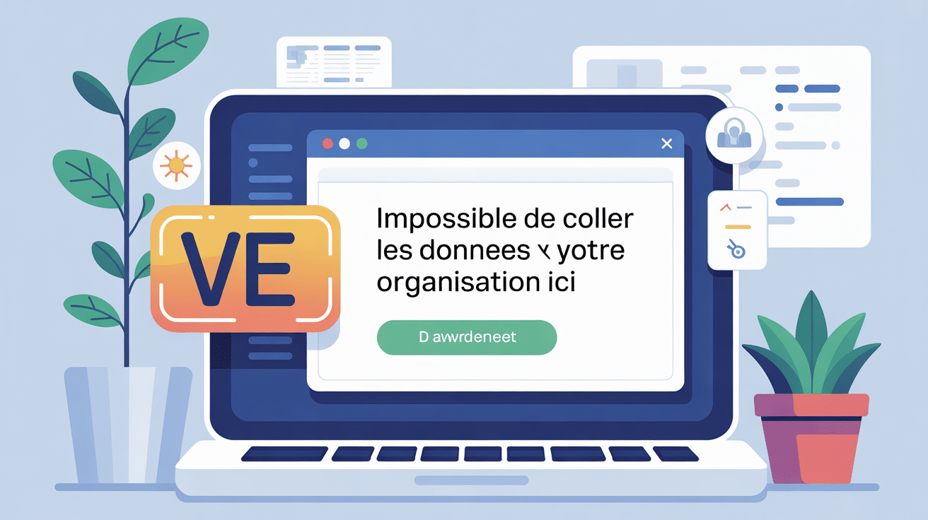 impossible de coller les données de votre organisation ici illustration sécurité organisation