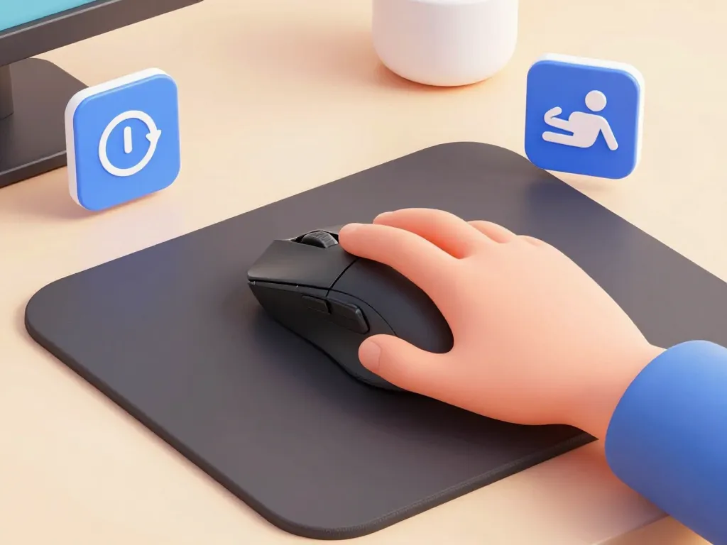 Setup souris tapis et posture ergonomique kohi click test