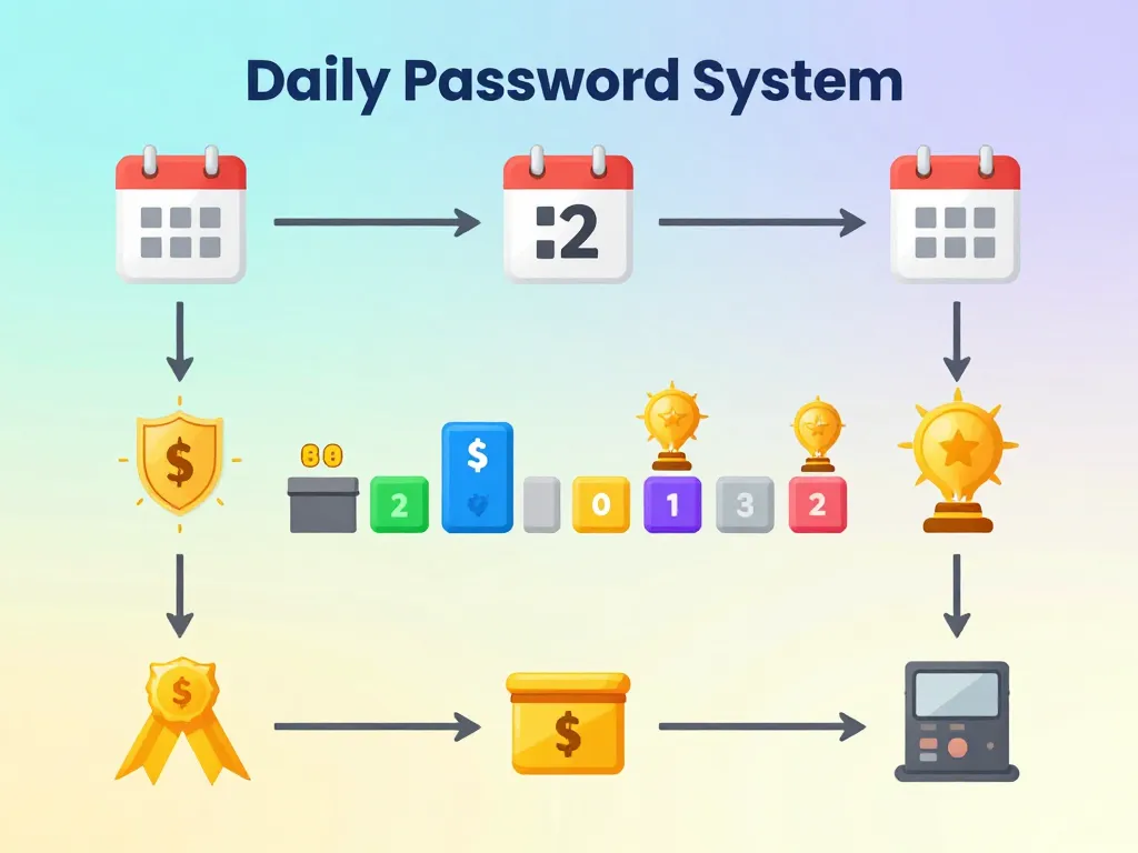 Fonctionnement mot de passe du jour CodyCross schéma