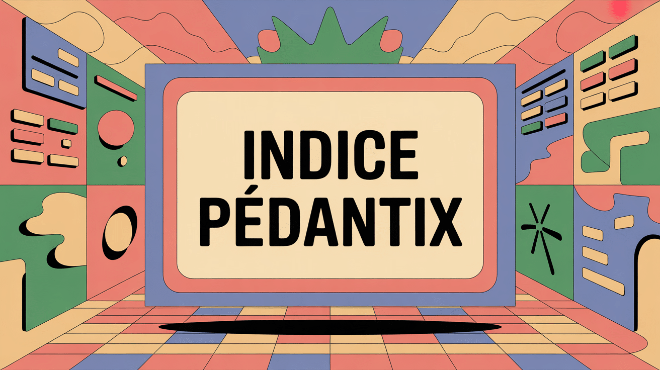 Visuel stylisé d'indice Pédantix moderne et stimulant