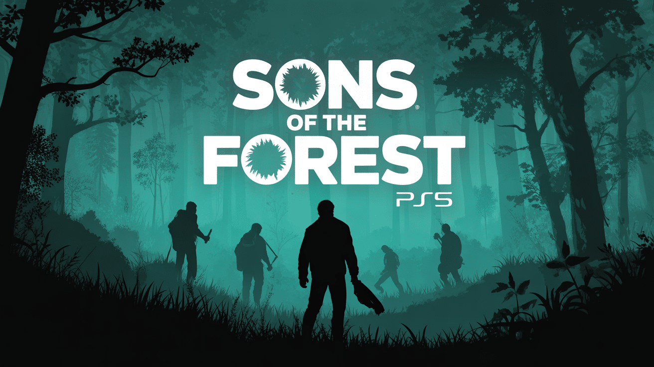 Illustration Sons of the Forest PS5 ambiance forêt et survie
