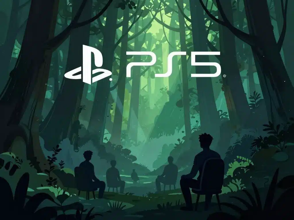 Attente sortie Sons of the Forest PS5 joueurs devant forêt