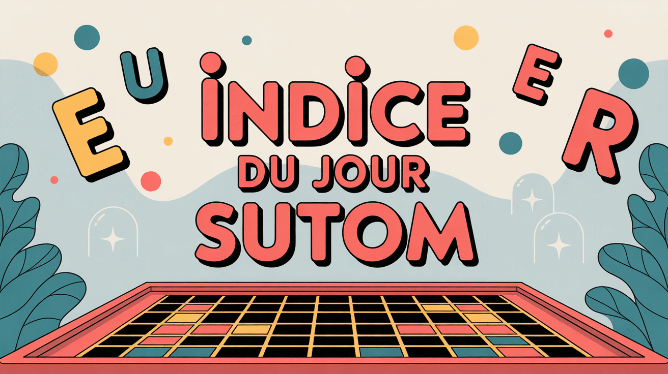 sutom indice du jour illustration grille de jeu lettres