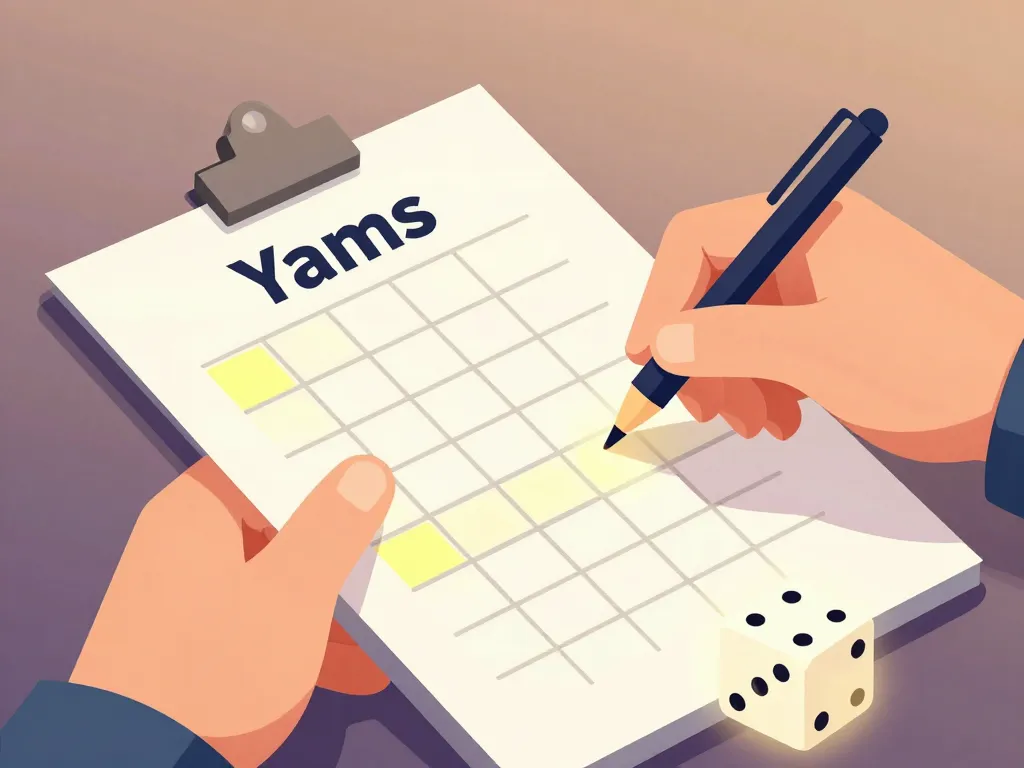 optimisation score sur yams grille illustration