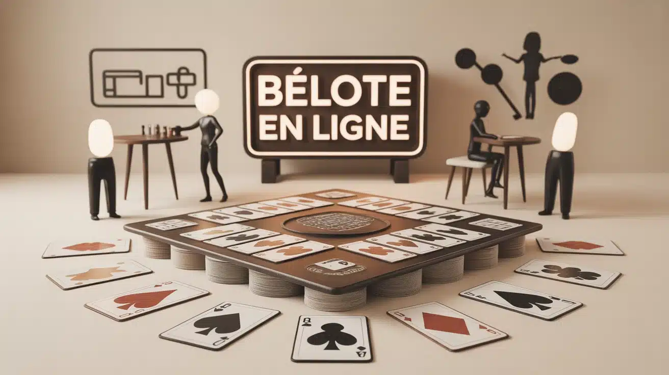 Belote en ligne sur Dynamimots, table conviviale