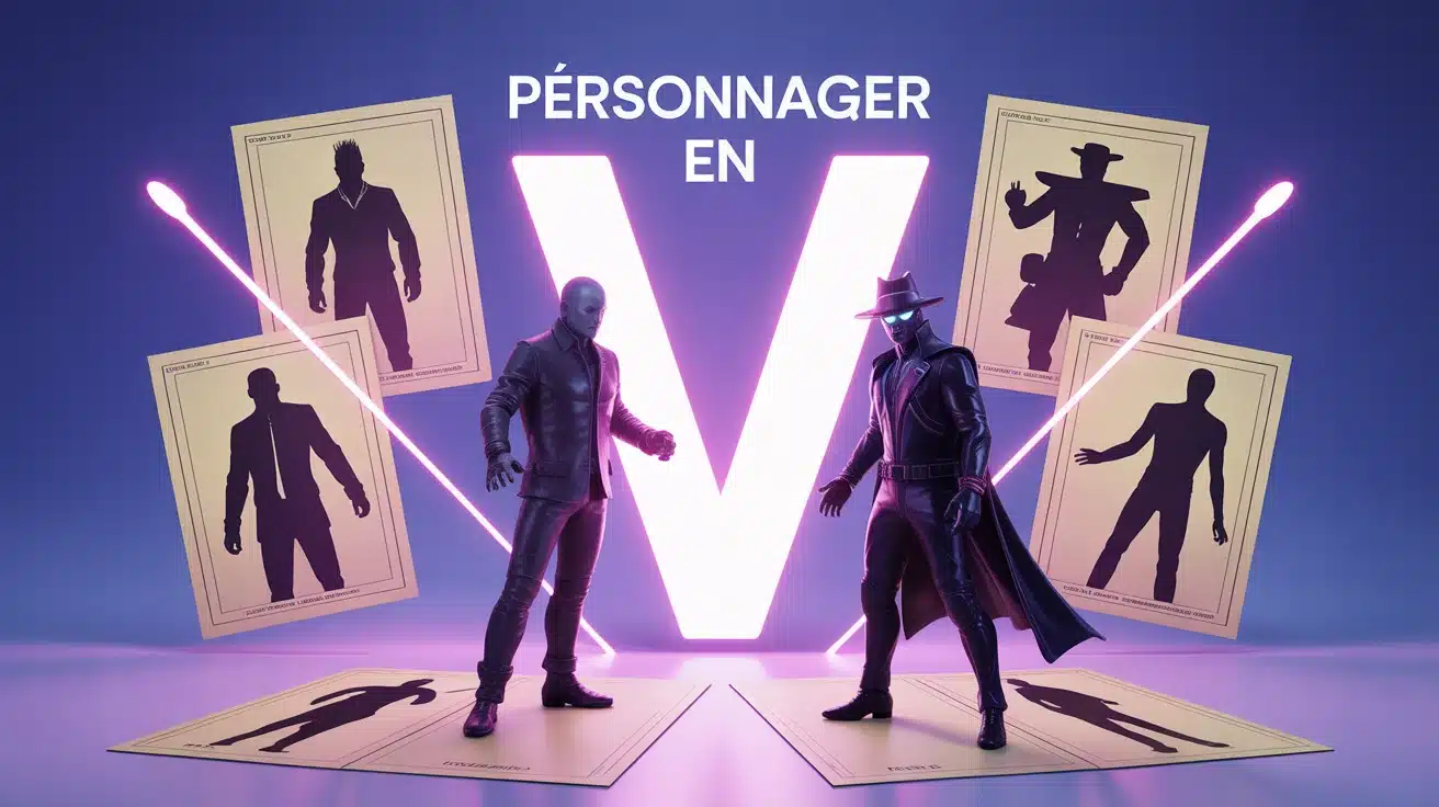 Personnage en V : figures cultes en illustration 3D