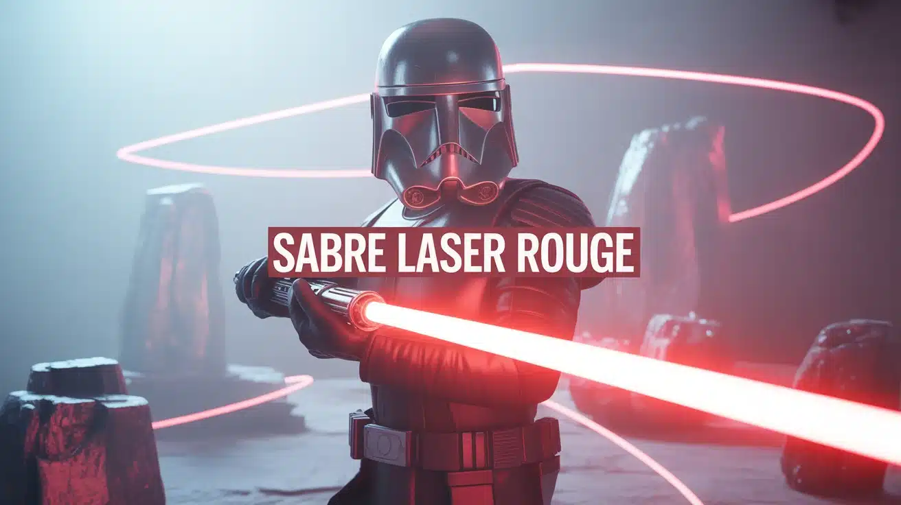 Sabre laser rouge en design 3D