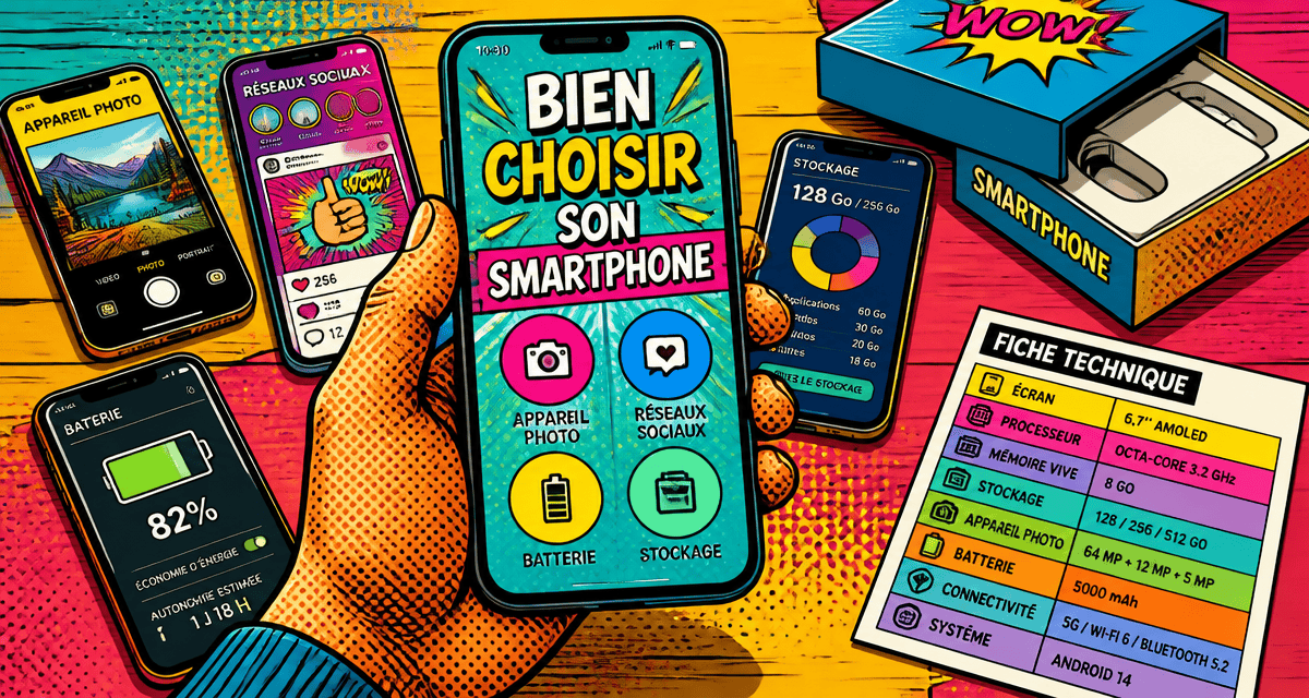 choisir son téléphone portable par critère smartphone pop art