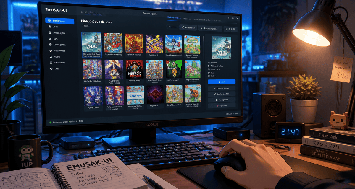 Emusak UI interface Ryujinx gestion mods