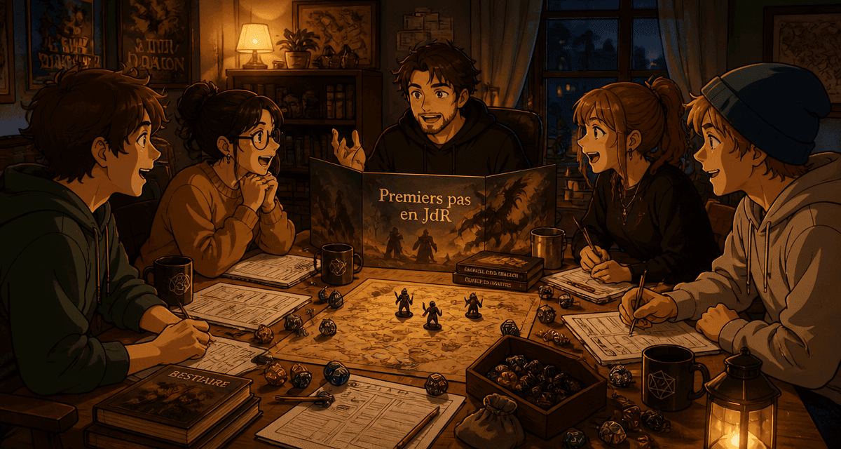 jeux de rôle débutants autour d'une table