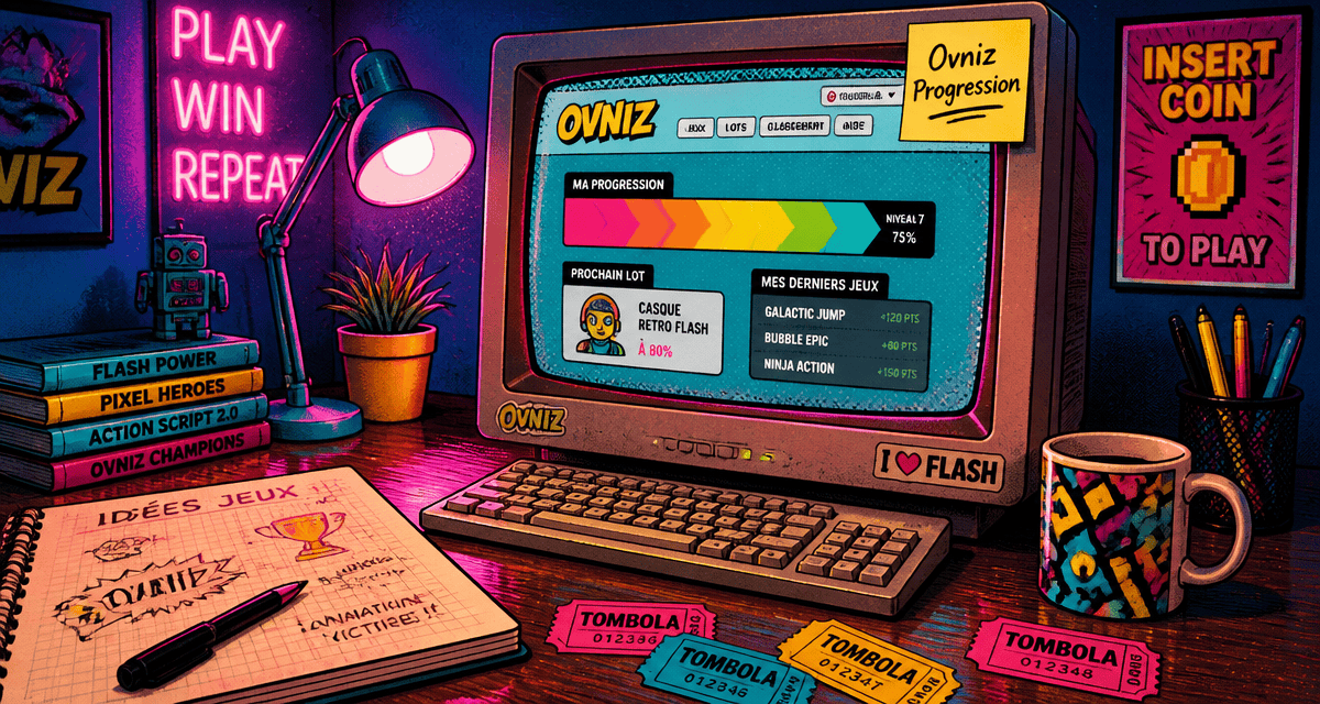 interface Ovniz jeux gratuits sur bureau rétro