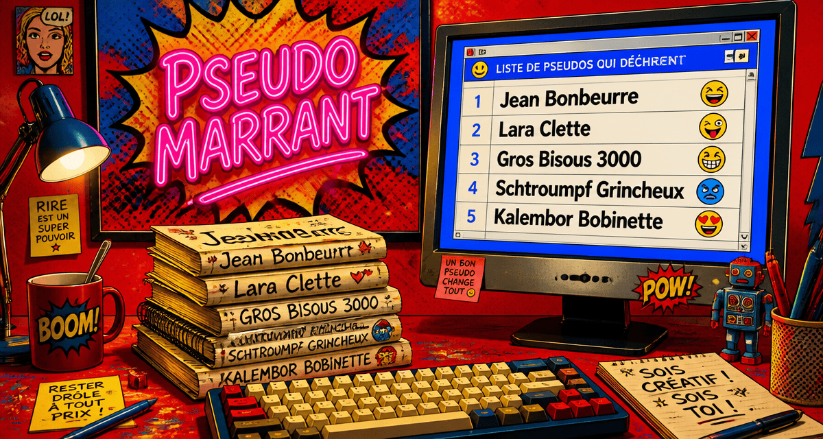 pseudo marrant jeu de mot sur bureau rétro