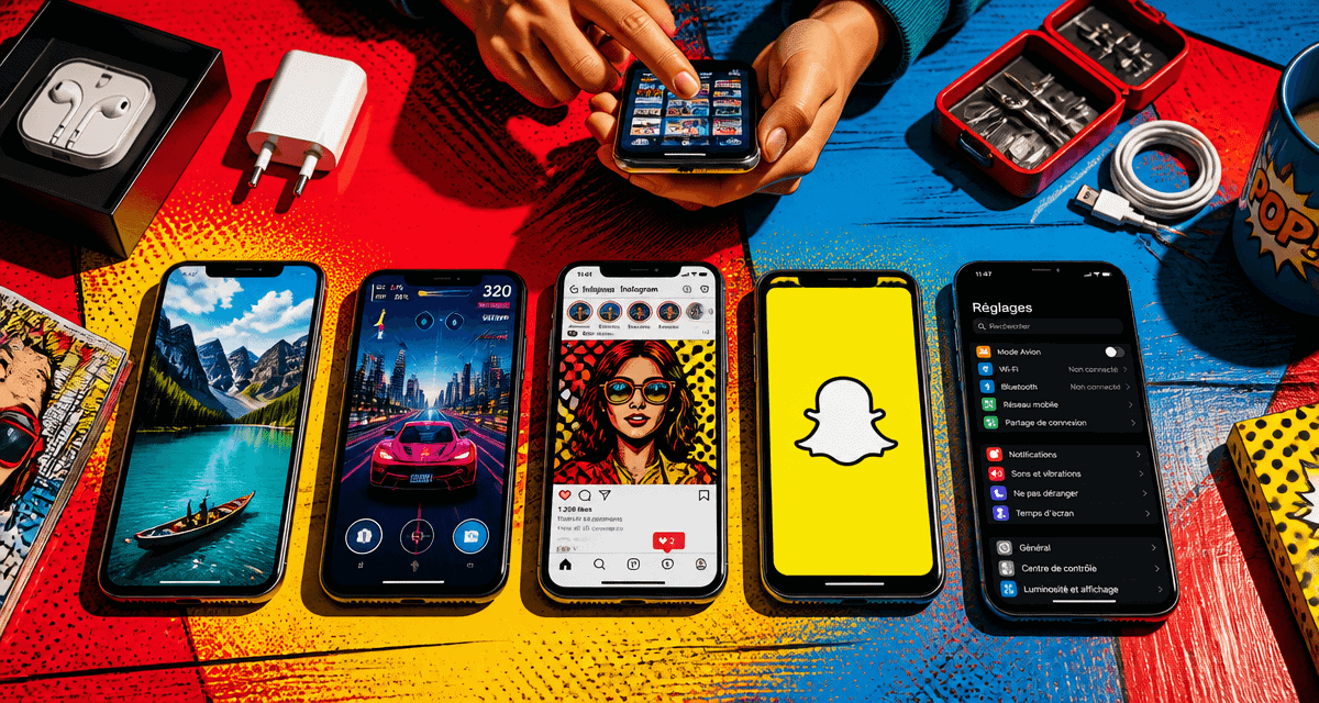 quel smartphone choisir smartphones table pop art