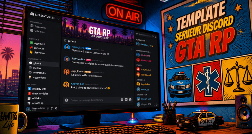 Template Discord GTA RP : structurez votre serveur