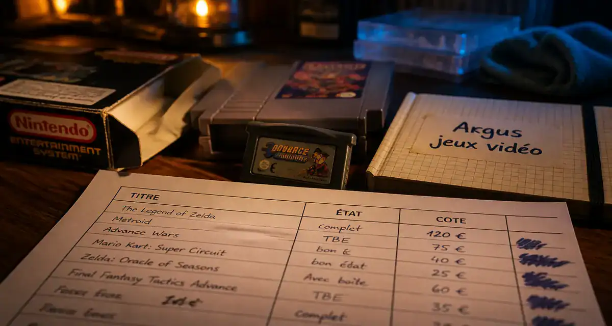 Argus jeux videos : estimation des cartouches de jeux vidéo