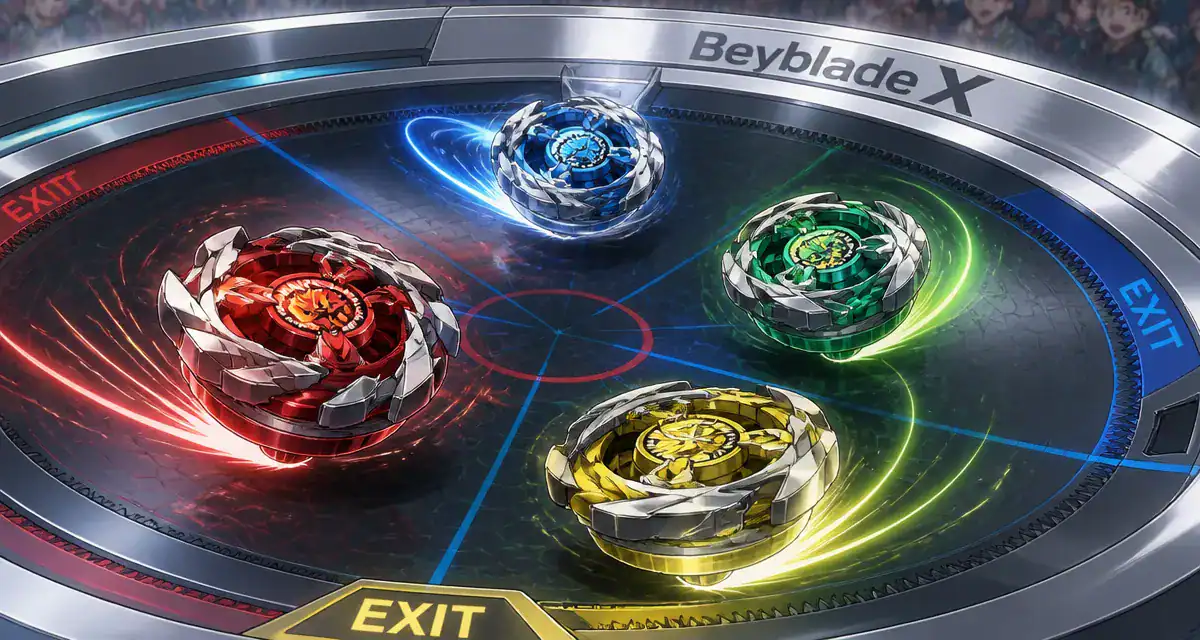 beyblade and toupies dans beystadium anime